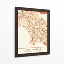 Los Angeles, Mapas negros Tonos tierra 42 - Emiliano Deificus | Cuadro decorativo de Canvas Lab