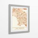 Los Angeles, Mapas negros Tonos tierra 42 - Emiliano Deificus | Cuadro decorativo de Canvas Lab