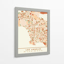 Los Angeles, Mapas negros Tonos tierra 42 - Emiliano Deificus | Cuadro decorativo de Canvas Lab