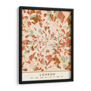 Londres, Mapas negros Tonos tierra 41 - Emiliano Deificus | Cuadro decorativo de Canvas Lab