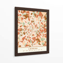 Londres, Mapas negros Tonos tierra 41 - Emiliano Deificus | Cuadro decorativo de Canvas Lab