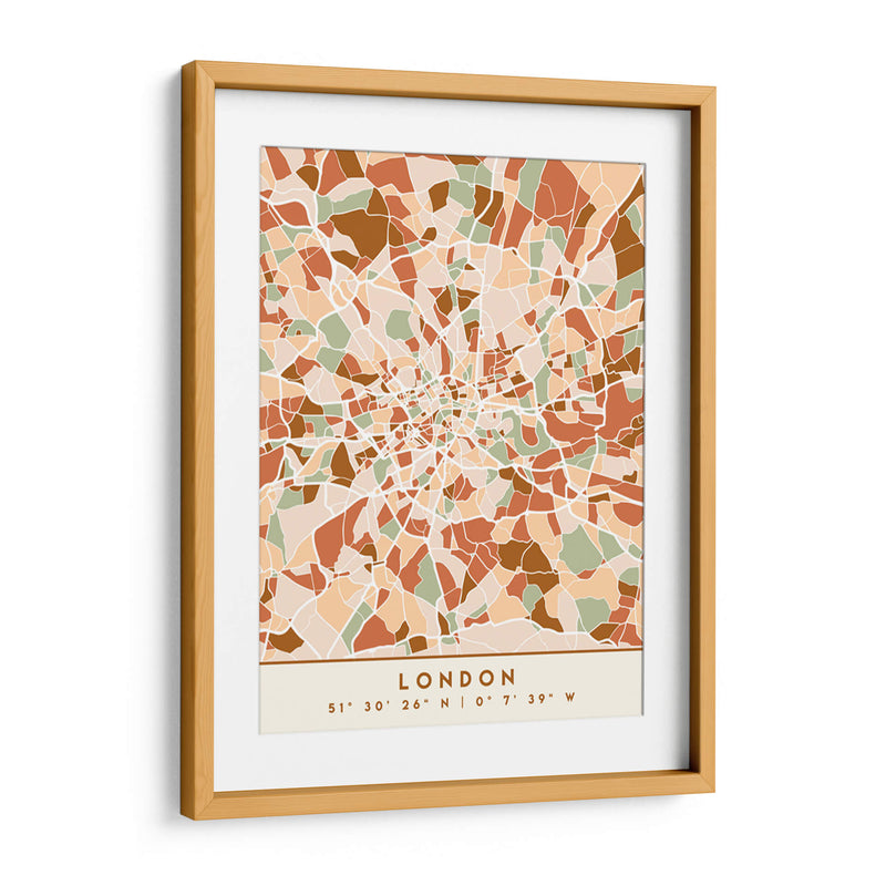 Londres, Mapas negros Tonos tierra 41 - Emiliano Deificus | Cuadro decorativo de Canvas Lab