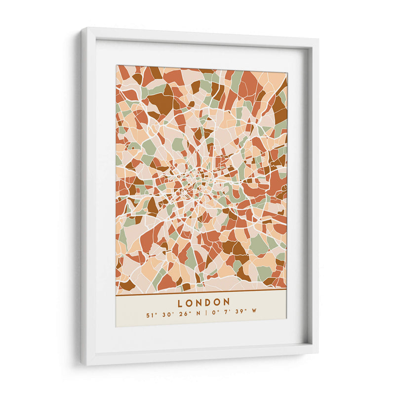 Londres, Mapas negros Tonos tierra 41 - Emiliano Deificus | Cuadro decorativo de Canvas Lab