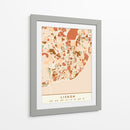 Lisboa, Mapas negros Tonos tierra 39 - Emiliano Deificus | Cuadro decorativo de Canvas Lab