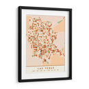 Las Vegas, Mapas negros Tonos tierra 38 - Emiliano Deificus | Cuadro decorativo de Canvas Lab