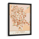 Las Vegas, Mapas negros Tonos tierra 38 - Emiliano Deificus | Cuadro decorativo de Canvas Lab