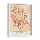 Las Vegas, Mapas negros Tonos tierra 38 - Emiliano Deificus | Cuadro decorativo de Canvas Lab