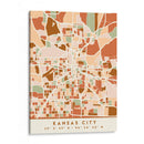 Kansas City, Mapas negros Tonos tierra 36 - Emiliano Deificus | Cuadro decorativo de Canvas Lab
