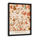 Kansas City, Mapas negros Tonos tierra 36 - Emiliano Deificus | Cuadro decorativo de Canvas Lab