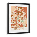 Kuala Lumpur, Mapas negros Tonos tierra 37 - Emiliano Deificus | Cuadro decorativo de Canvas Lab