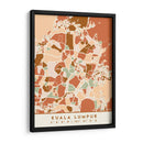 Kuala Lumpur, Mapas negros Tonos tierra 37 - Emiliano Deificus | Cuadro decorativo de Canvas Lab