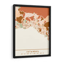 Estanbul, Mapas Negros Tonos Tierra 35 - Emiliano Deificus | Cuadro decorativo de Canvas Lab