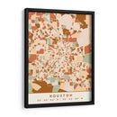 Houston, Mapas negros Tonos tierra 34 - Emiliano Deificus | Cuadro decorativo de Canvas Lab