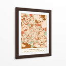 Houston, Mapas negros Tonos tierra 34 - Emiliano Deificus | Cuadro decorativo de Canvas Lab