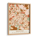 Houston, Mapas negros Tonos tierra 34 - Emiliano Deificus | Cuadro decorativo de Canvas Lab