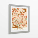 Houston, Mapas negros Tonos tierra 34 - Emiliano Deificus | Cuadro decorativo de Canvas Lab