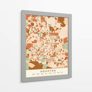 Houston, Mapas negros Tonos tierra 34 - Emiliano Deificus | Cuadro decorativo de Canvas Lab