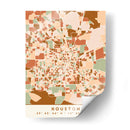 Houston, Mapas negros Tonos tierra 34 - Emiliano Deificus | Cuadro decorativo de Canvas Lab