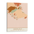 Honolulu, Mapas negros Tonos tierra 33 - Emiliano Deificus | Cuadro decorativo de Canvas Lab