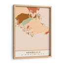 Honolulu, Mapas negros Tonos tierra 33 - Emiliano Deificus | Cuadro decorativo de Canvas Lab