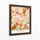 Florencia, Mapas Negros Tonos Tierra 30 - Emiliano Deificus | Cuadro decorativo de Canvas Lab