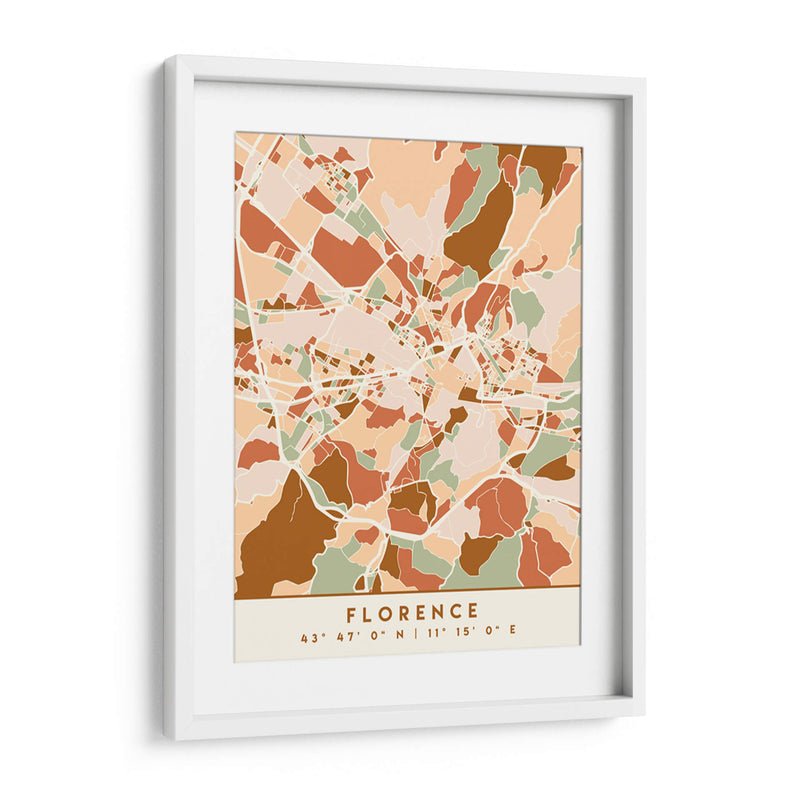 Florencia, Mapas Negros Tonos Tierra 30 - Emiliano Deificus | Cuadro decorativo de Canvas Lab