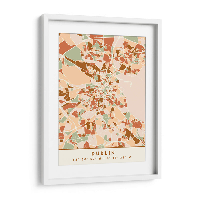 Dublin, Mapas negros Tonos tierra 28 - Emiliano Deificus | Cuadro decorativo de Canvas Lab