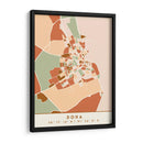 Doha, Mapas negros Tonos tierra 26 - Emiliano Deificus | Cuadro decorativo de Canvas Lab