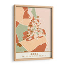 Doha, Mapas negros Tonos tierra 26 - Emiliano Deificus | Cuadro decorativo de Canvas Lab