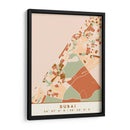 Dubai, Mapas negros Tonos tierra 27 - Emiliano Deificus | Cuadro decorativo de Canvas Lab