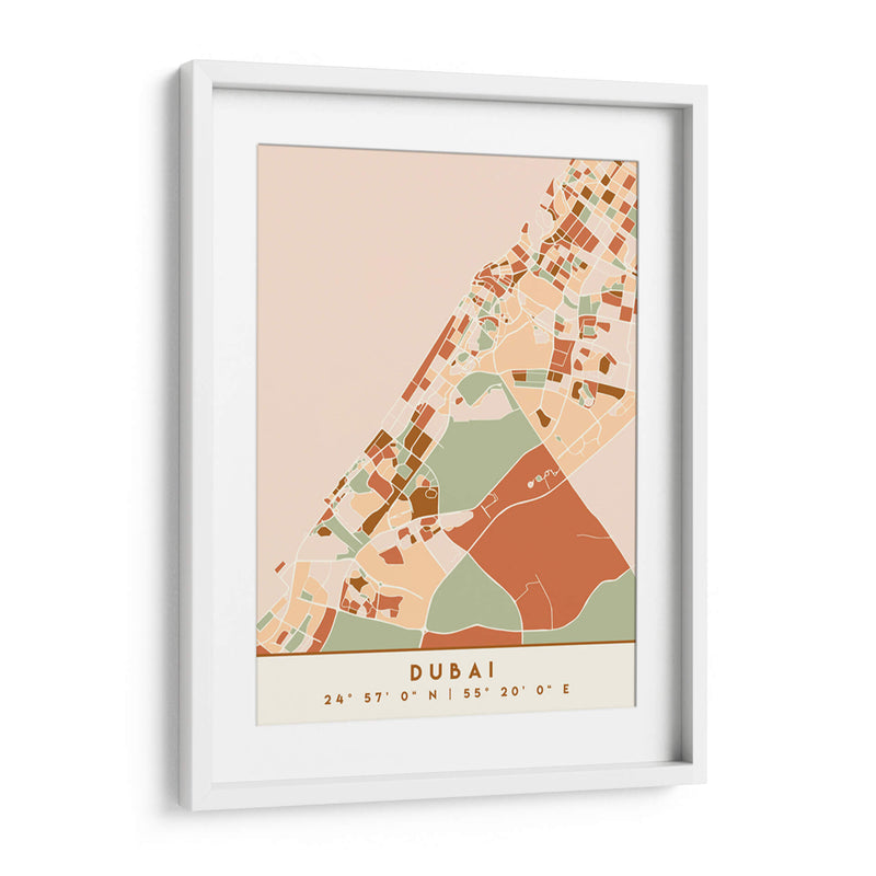 Dubai, Mapas negros Tonos tierra 27 - Emiliano Deificus | Cuadro decorativo de Canvas Lab