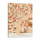 Detroit, Mapas negros Tonos tierra 25 - Emiliano Deificus | Cuadro decorativo de Canvas Lab
