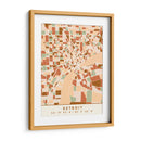 Detroit, Mapas negros Tonos tierra 25 - Emiliano Deificus | Cuadro decorativo de Canvas Lab