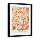 Dallas, Mapas negros Tonos tierra 24 - Emiliano Deificus | Cuadro decorativo de Canvas Lab