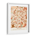 Dallas, Mapas negros Tonos tierra 24 - Emiliano Deificus | Cuadro decorativo de Canvas Lab