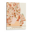 Copenhagen, Mapas negros Tonos tierra 23 - Emiliano Deificus | Cuadro decorativo de Canvas Lab