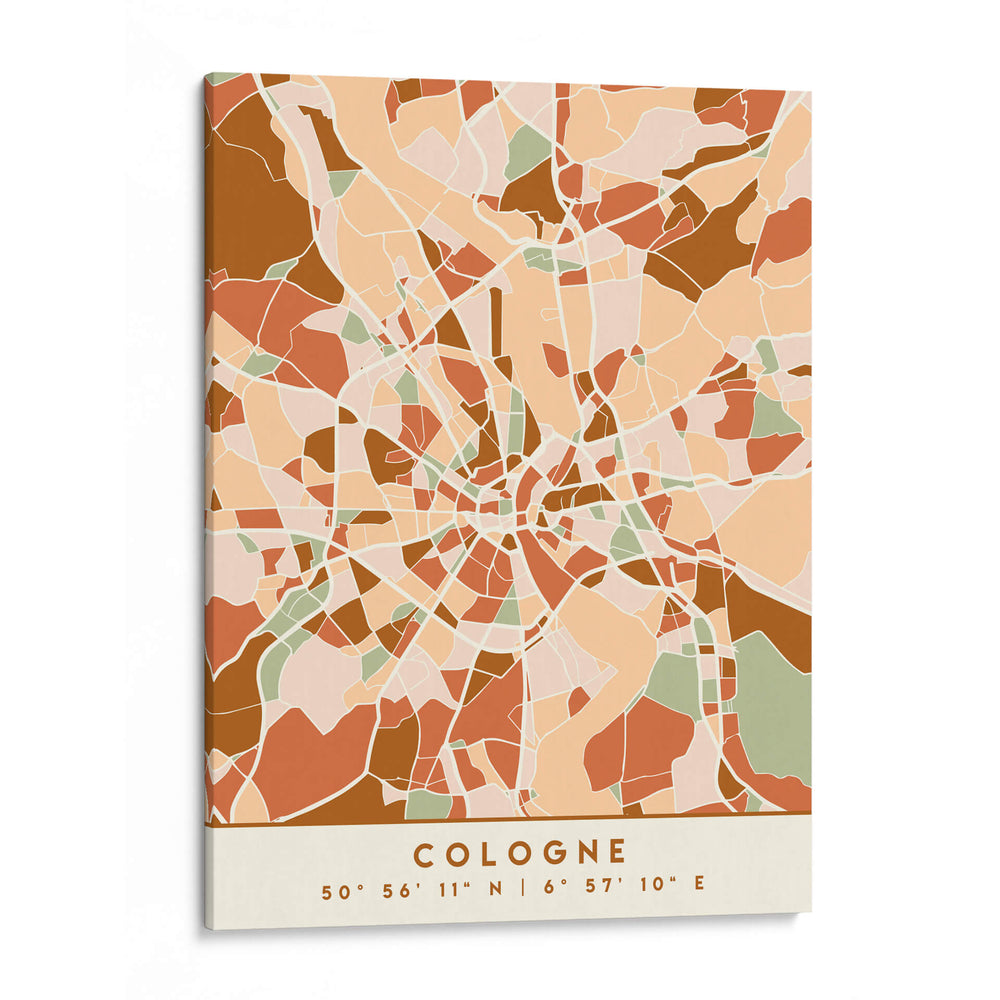 Colonia, Mapas negros Tonos tierra 22 - Emiliano Deificus | Cuadro decorativo de Canvas Lab