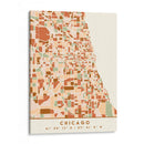 Chicago, Mapas negros Tonos tierra 21 - Emiliano Deificus | Cuadro decorativo de Canvas Lab