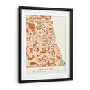 Chicago, Mapas negros Tonos tierra 21 - Emiliano Deificus | Cuadro decorativo de Canvas Lab