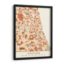 Chicago, Mapas negros Tonos tierra 21 - Emiliano Deificus | Cuadro decorativo de Canvas Lab