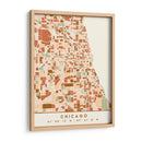 Chicago, Mapas negros Tonos tierra 21 - Emiliano Deificus | Cuadro decorativo de Canvas Lab