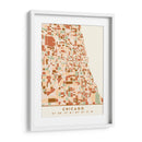 Chicago, Mapas negros Tonos tierra 21 - Emiliano Deificus | Cuadro decorativo de Canvas Lab