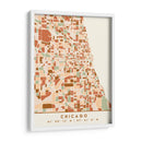 Chicago, Mapas negros Tonos tierra 21 - Emiliano Deificus | Cuadro decorativo de Canvas Lab