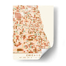 Chicago, Mapas negros Tonos tierra 21 - Emiliano Deificus | Cuadro decorativo de Canvas Lab
