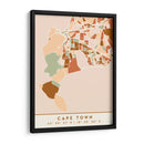 Cape Town, Mapas negros Tonos tierra 18 - Emiliano Deificus | Cuadro decorativo de Canvas Lab