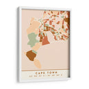 Cape Town, Mapas negros Tonos tierra 18 - Emiliano Deificus | Cuadro decorativo de Canvas Lab