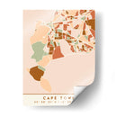 Cape Town, Mapas negros Tonos tierra 18 - Emiliano Deificus | Cuadro decorativo de Canvas Lab