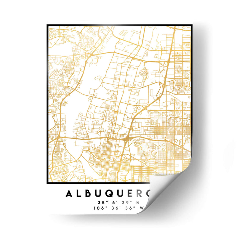 Albuquerque, 1 Mapas 3 18 - Emiliano Deificus | Cuadro decorativo de Canvas Lab