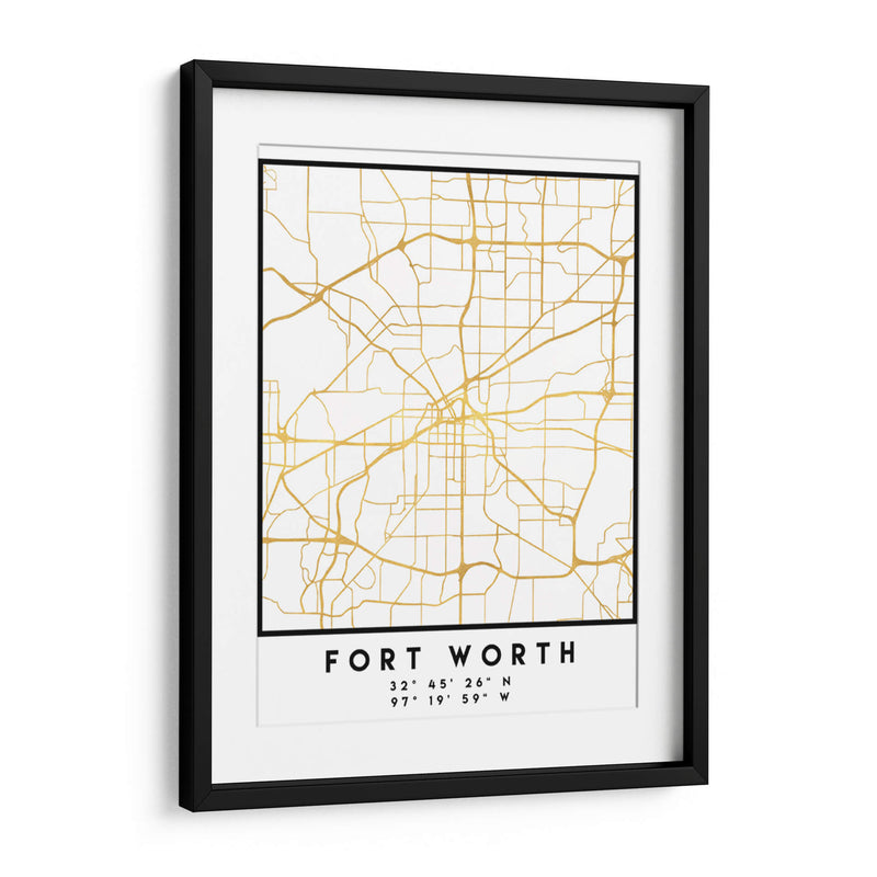 Fort Worth, 1 Mapas 3 11 - Emiliano Deificus | Cuadro decorativo de Canvas Lab