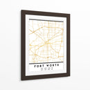 Fort Worth, 1 Mapas 3 11 - Emiliano Deificus | Cuadro decorativo de Canvas Lab